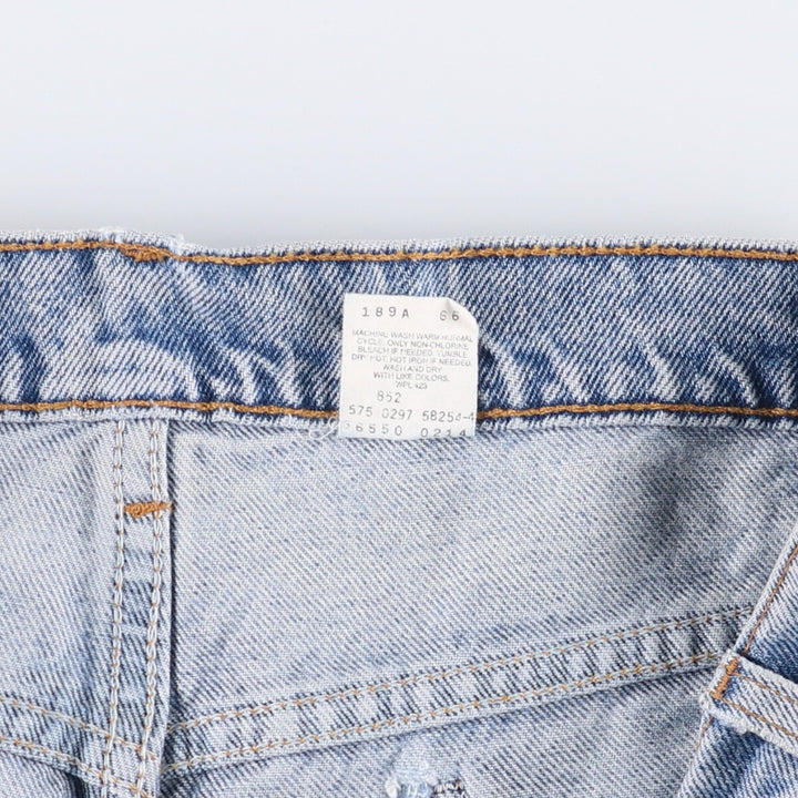 90'S Levi's 550 Relaxed Fit Denim Shorts with Orange Tab, Made in USA, Men's Size 34 cotton blue type Vintage Second Hand
