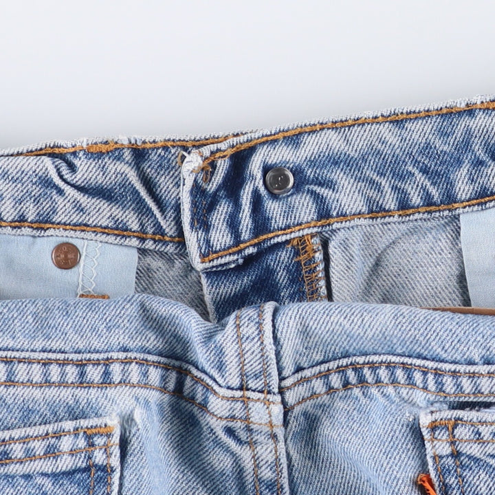 90'S Levi's 550 Relaxed Fit Denim Shorts with Orange Tab, Made in USA, Men's Size 34 cotton blue type Vintage Second Hand