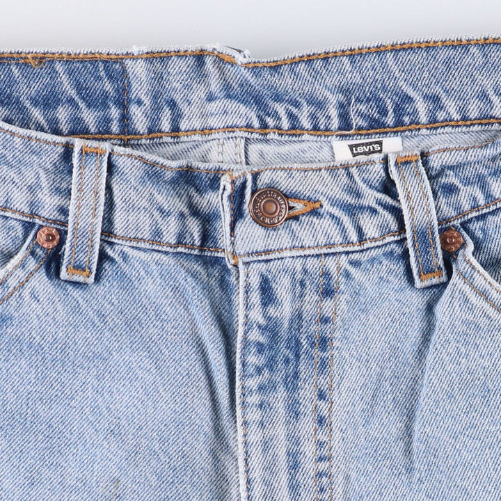 90'S Levi's 550 Relaxed Fit Denim Shorts with Orange Tab, Made in USA, Men's Size 34 cotton blue type Vintage Second Hand