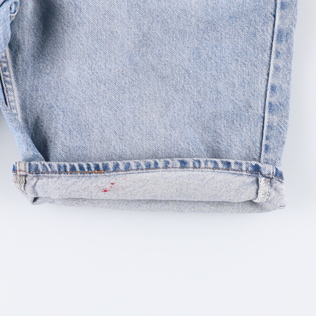 90'S Levi's 550 Relaxed Fit Denim Shorts with Orange Tab, Made in USA, Men's Size 34 cotton blue type Vintage Second Hand