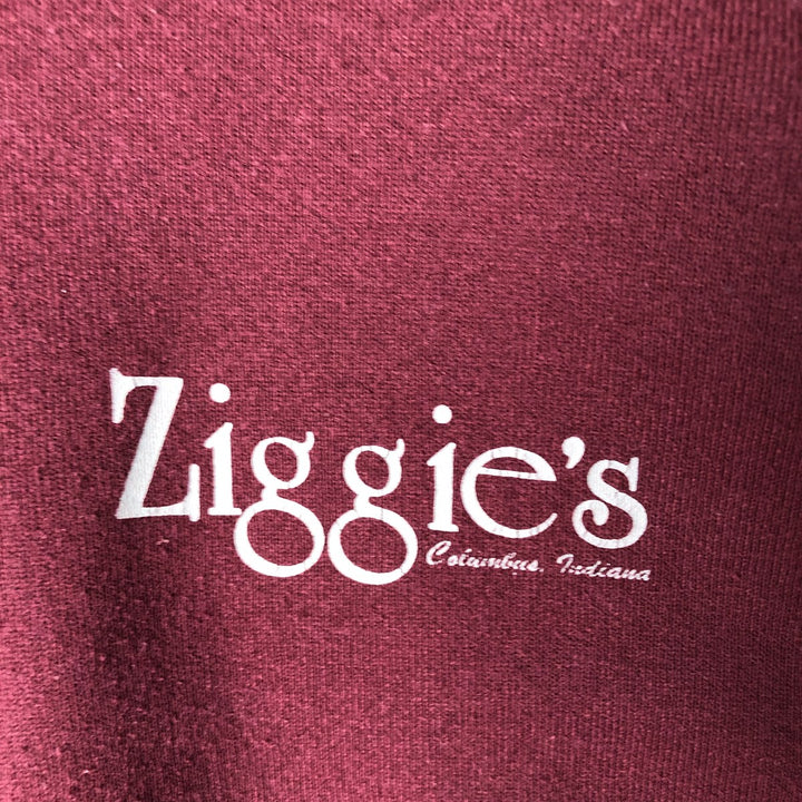 Vintage 80s-90'S Jerzees Super Sweats printed sweatshirt, made in the USA, size L, men's cotton wine-red Vintage Second Hand