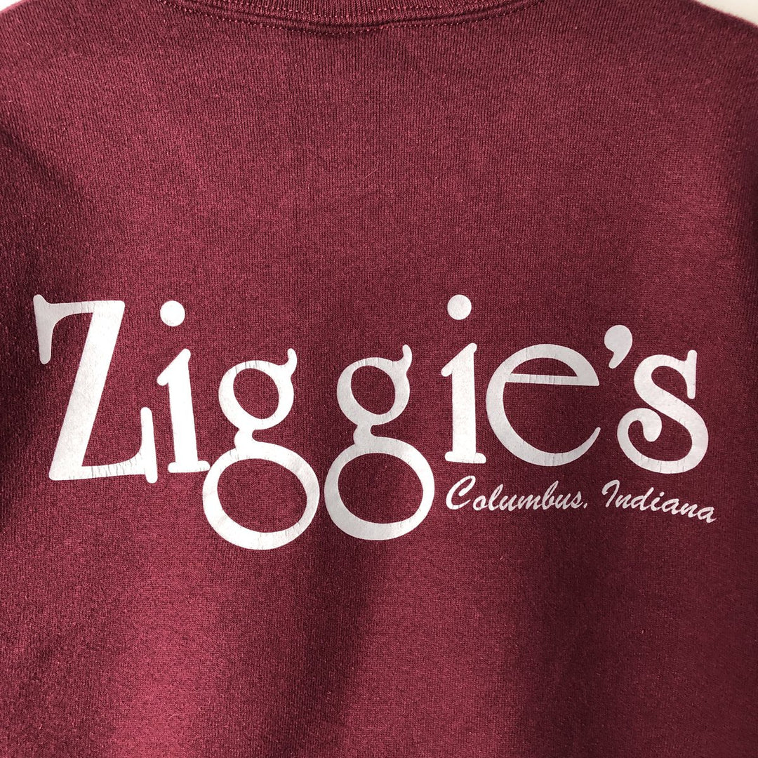 Vintage 80s-90'S Jerzees Super Sweats printed sweatshirt, made in the USA, size L, men's cotton wine-red Vintage Second Hand