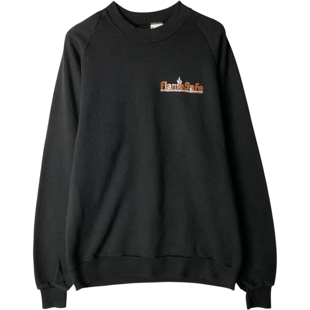Vintage 80s-90'S Jerzees printed sweatshirt, sweatshirt, made in USA, men's XL size cotton black type Vintage Second Hand