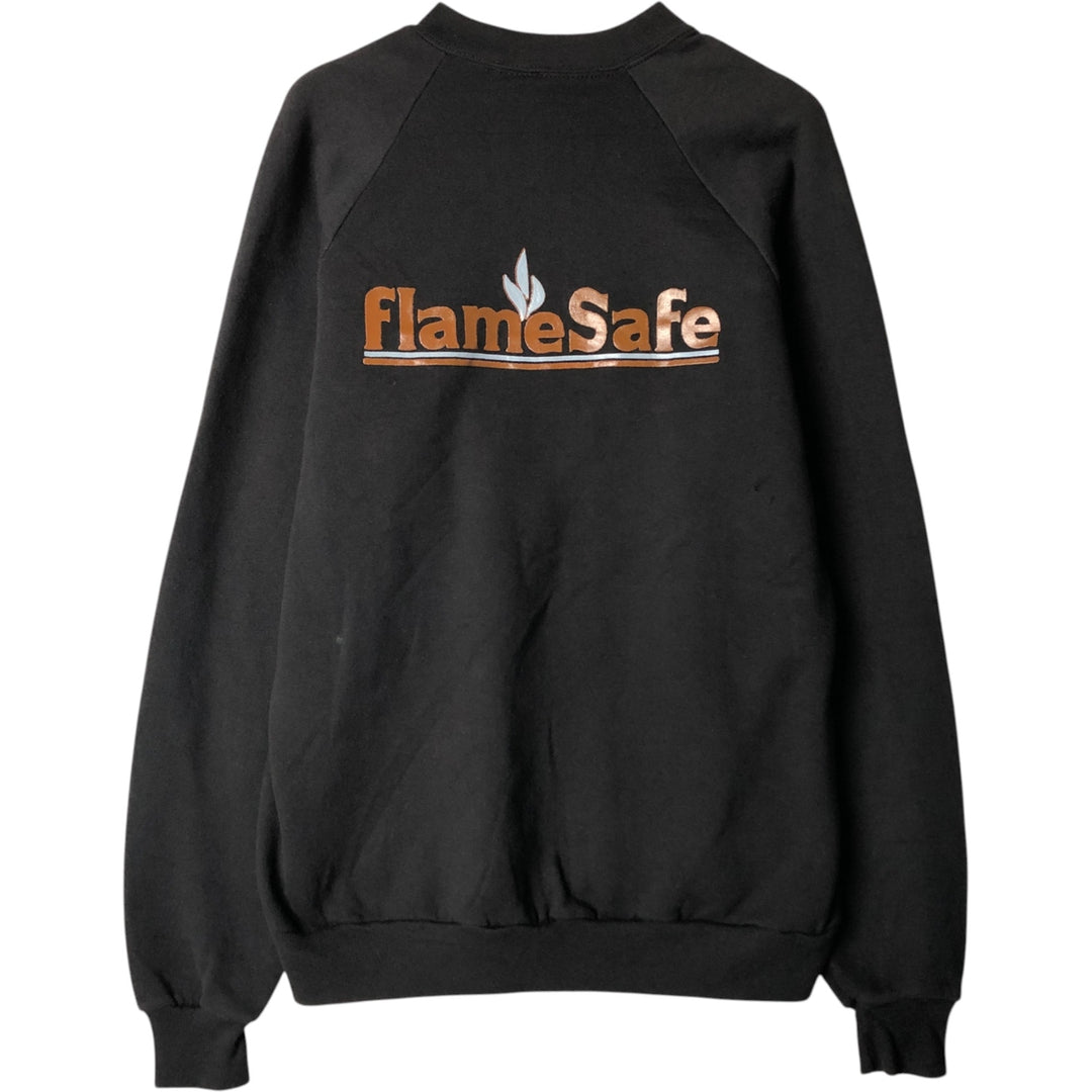 Vintage 80s-90'S Jerzees printed sweatshirt, sweatshirt, made in USA, men's XL size cotton black type Vintage Second Hand
