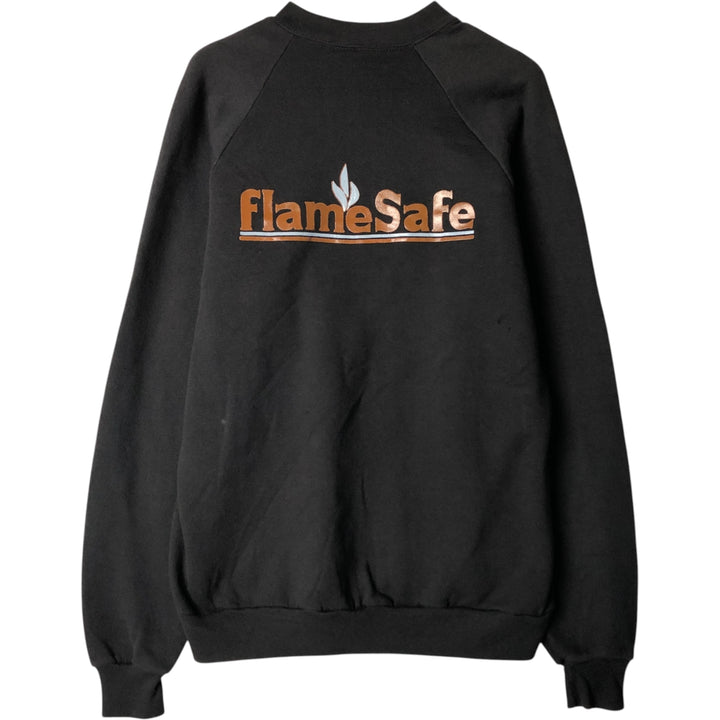 Vintage 80s-90'S Jerzees printed sweatshirt, sweatshirt, made in USA, men's XL size cotton black type Vintage Second Hand