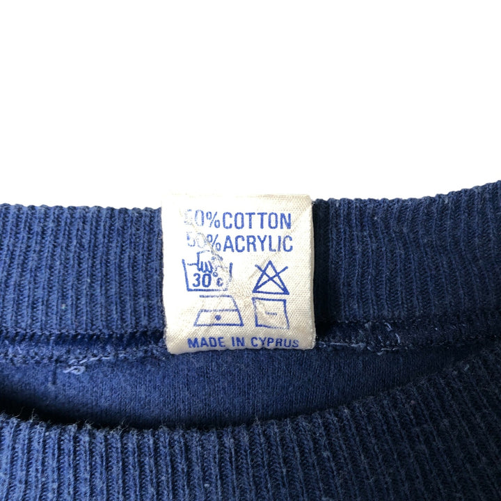 Vintage 1980'S TSP INTERNATIONAL printed sweatshirt, men's size L cotton Navy blue Vintage Second Hand
