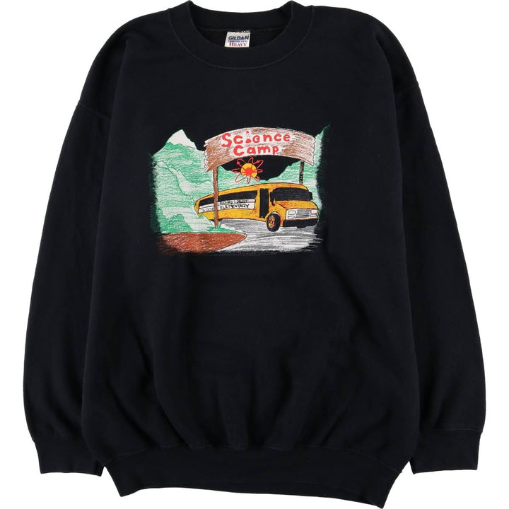 2000'S Gildan printed sweatshirt, men's size L cotton black type Vintage Second Hand