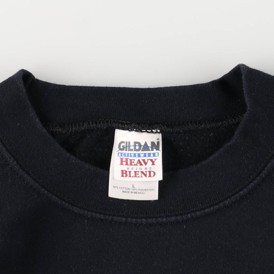 2000'S Gildan printed sweatshirt, men's size L cotton black type Vintage Second Hand