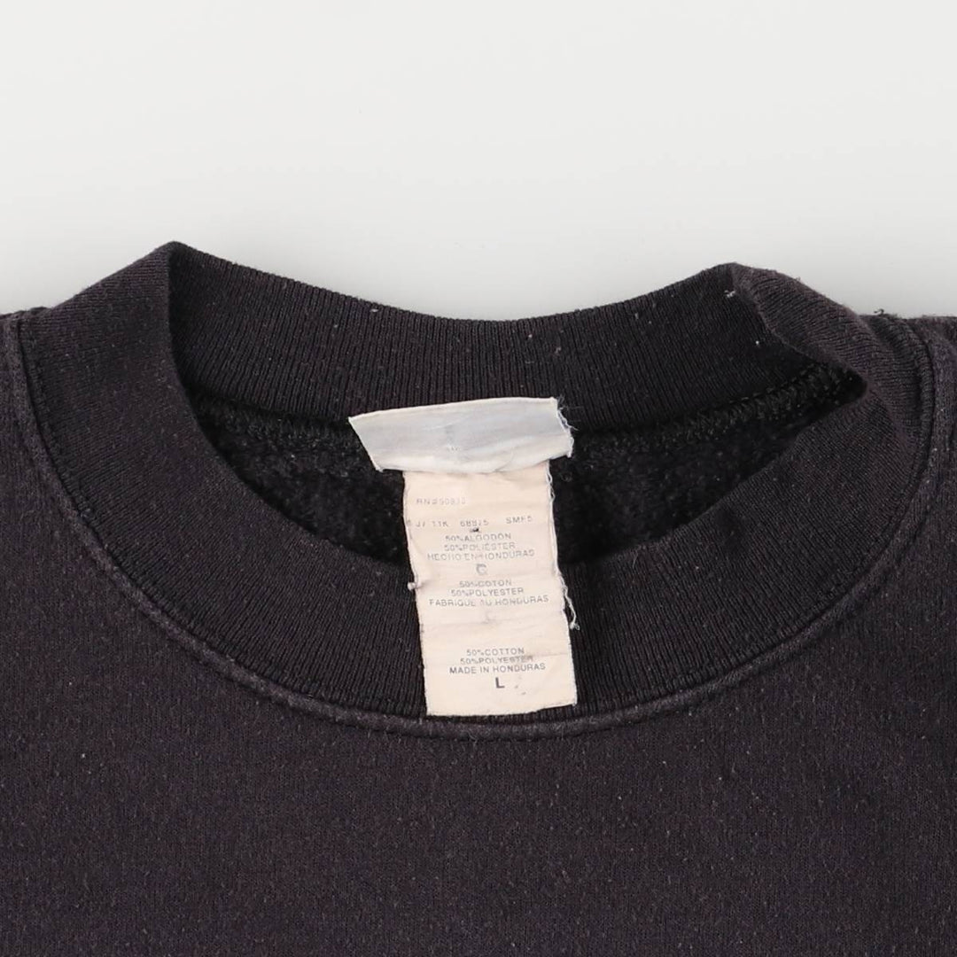 00'S PORT and COMPANY fish print animal sweatshirt, men's size L cotton black type Vintage Second Hand