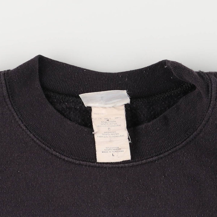 00'S PORT and COMPANY fish print animal sweatshirt, men's size L cotton black type Vintage Second Hand