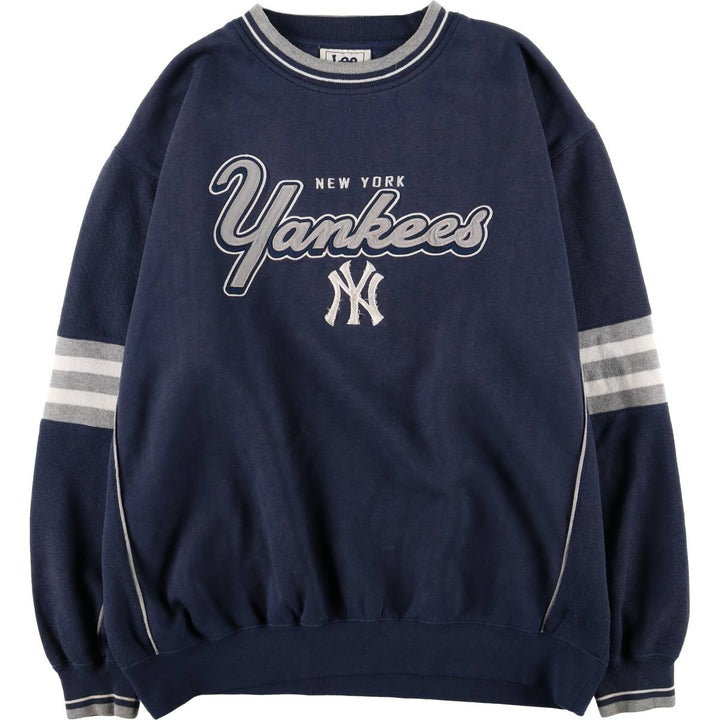 90'S Lee SPORT New York Yankees Logo Sweatshirt, Men's L Size Vintage unclear navy blue type Vintage Second Hand