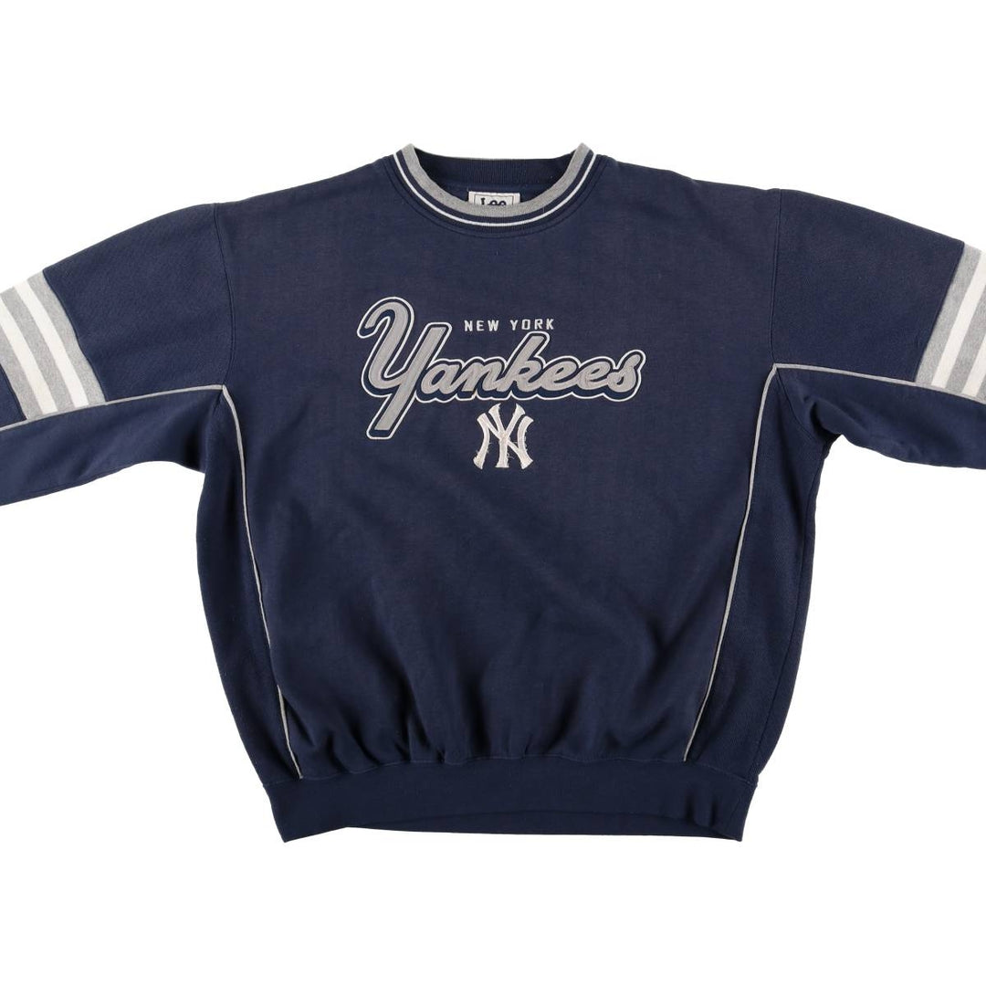 90'S Lee SPORT New York Yankees Logo Sweatshirt, Men's L Size Vintage unclear navy blue type Vintage Second Hand