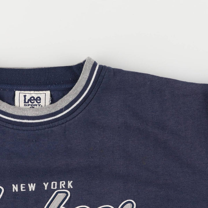 90'S Lee SPORT New York Yankees Logo Sweatshirt, Men's L Size Vintage unclear navy blue type Vintage Second Hand