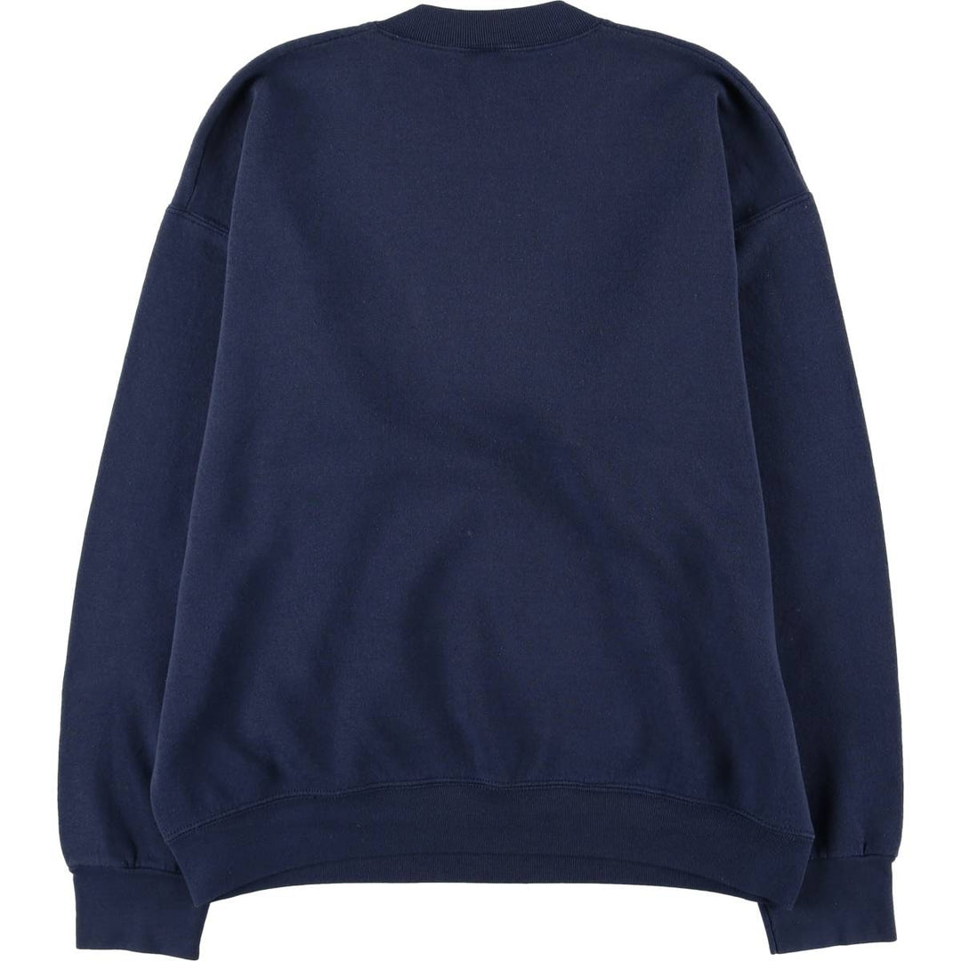 Vintage 90'S Fruit of the Loom American Royal print sweatshirt, made in the USA, size L, men's cotton navy blue type Vintage Second Hand