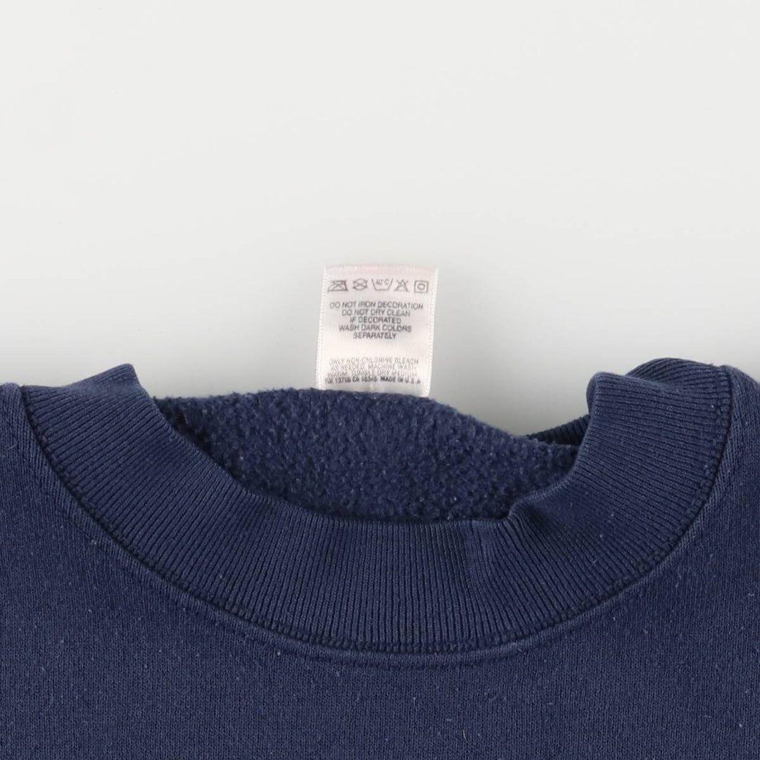 Vintage 90'S Fruit of the Loom American Royal print sweatshirt, made in the USA, size L, men's cotton navy blue type Vintage Second Hand