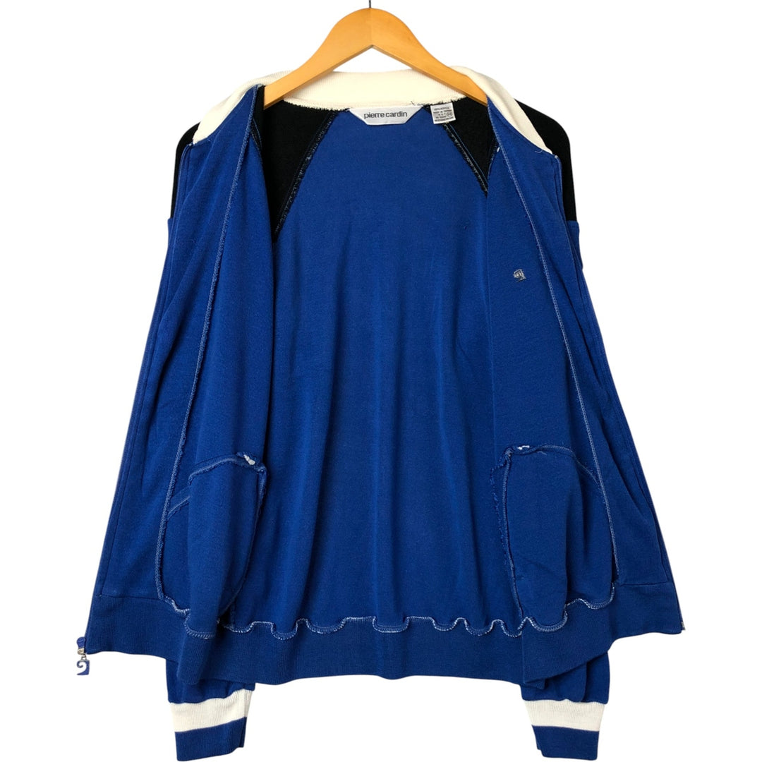 Vintage Pierre Cardin full-zip sweatshirt, size M, men's size. acrylic blue type Vintage Second Hand