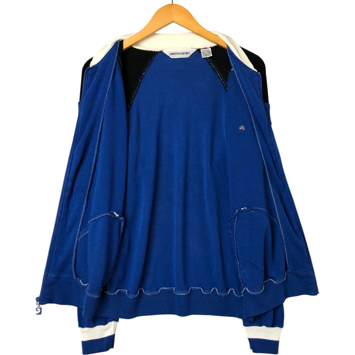 Vintage Pierre Cardin full-zip sweatshirt, size M, men's size. acrylic blue type Vintage Second Hand
