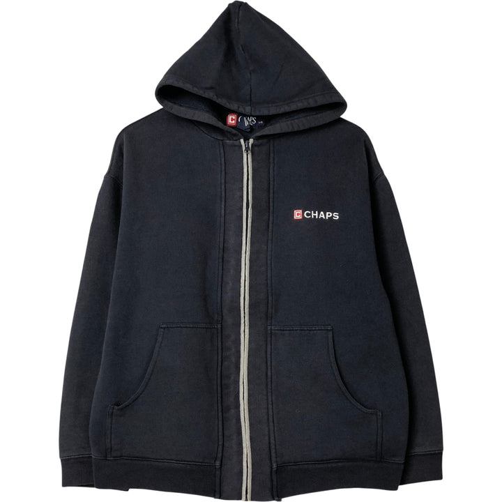 Ralph Lauren CHAPS full-zip sweatshirt hoodie, men's size L cotton navy blue type Vintage Second Hand