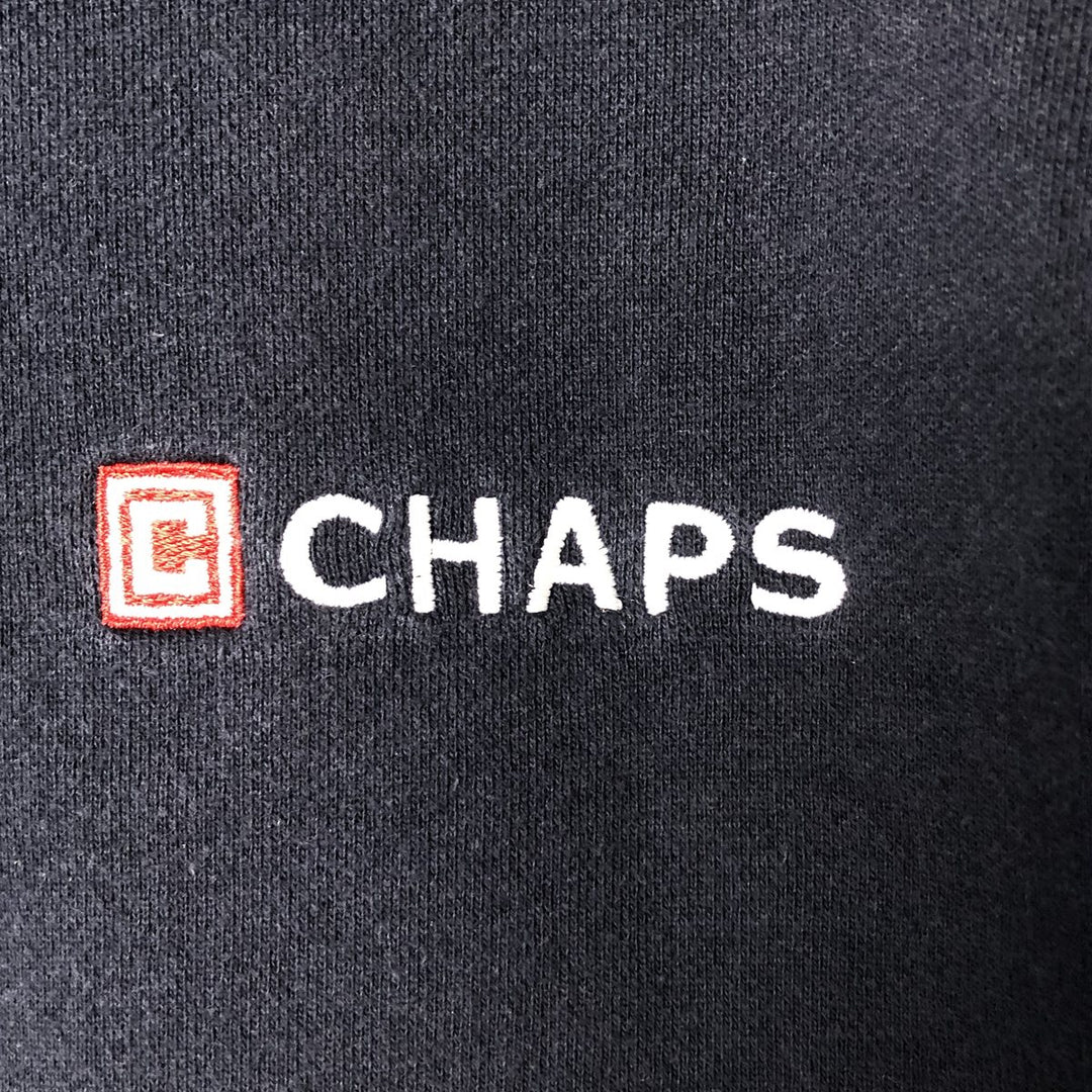 Ralph Lauren CHAPS full-zip sweatshirt hoodie, men's size L cotton navy blue type Vintage Second Hand