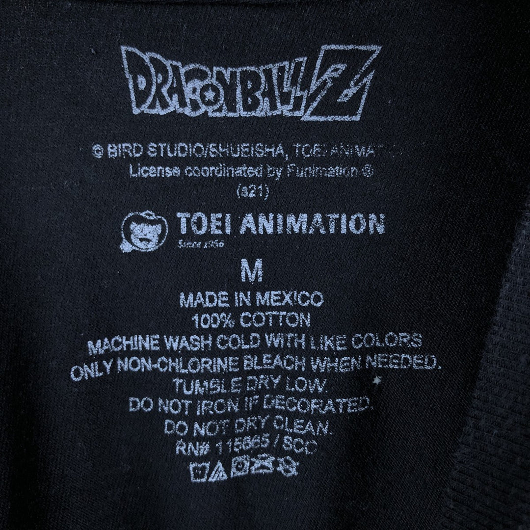 DRAGONBALL Z Dragon Ball Z Anime Character Print T-shirt Men's M size cotton black type Vintage Second Hand