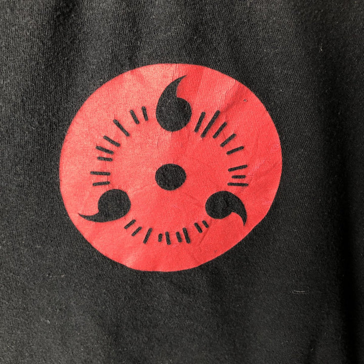2000'S NARUTO SHIPPUDEN Naruto Shippuden Uchiha Itachi Anime Character Print T-Shirt Men's Size L cotton black type Vintage Second Hand