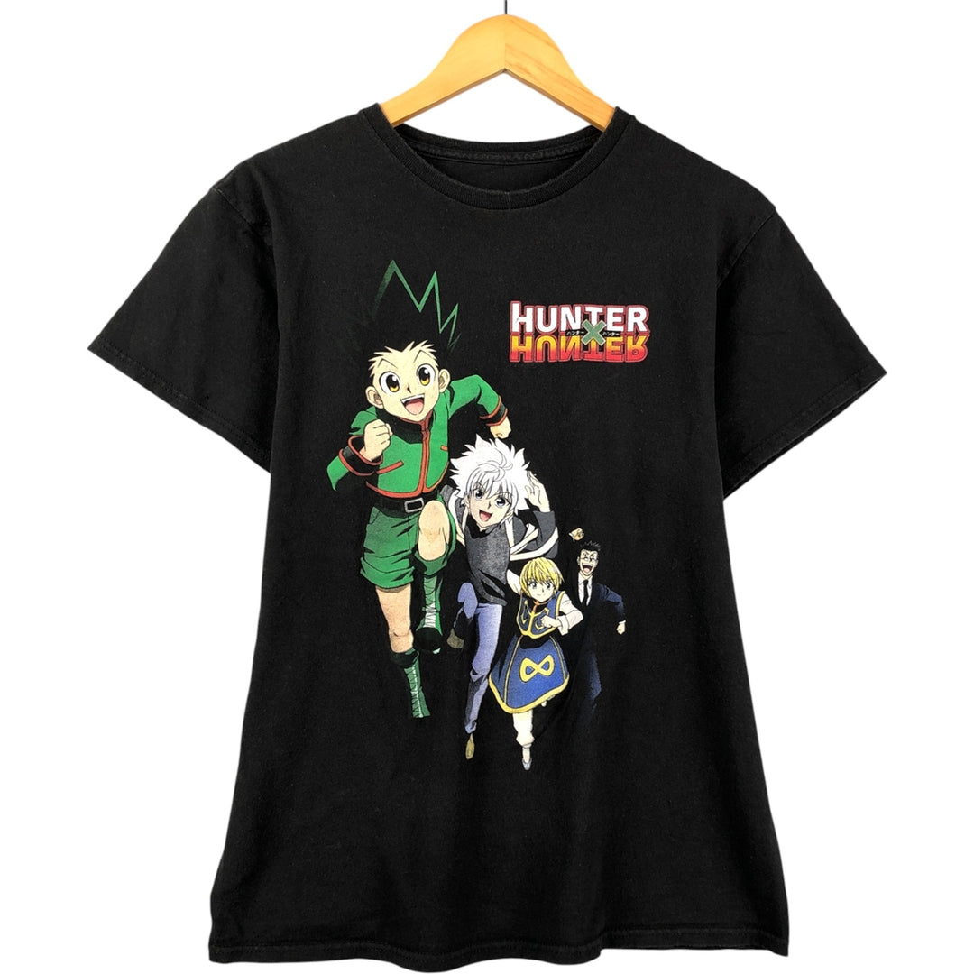 HUNTERxHUNTER Anime Character Print T-Shirt, Men's Size M cotton black type Vintage Second Hand