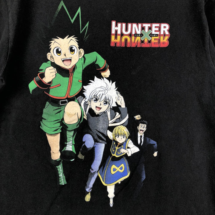 HUNTERxHUNTER Anime Character Print T-Shirt, Men's Size M cotton black type Vintage Second Hand