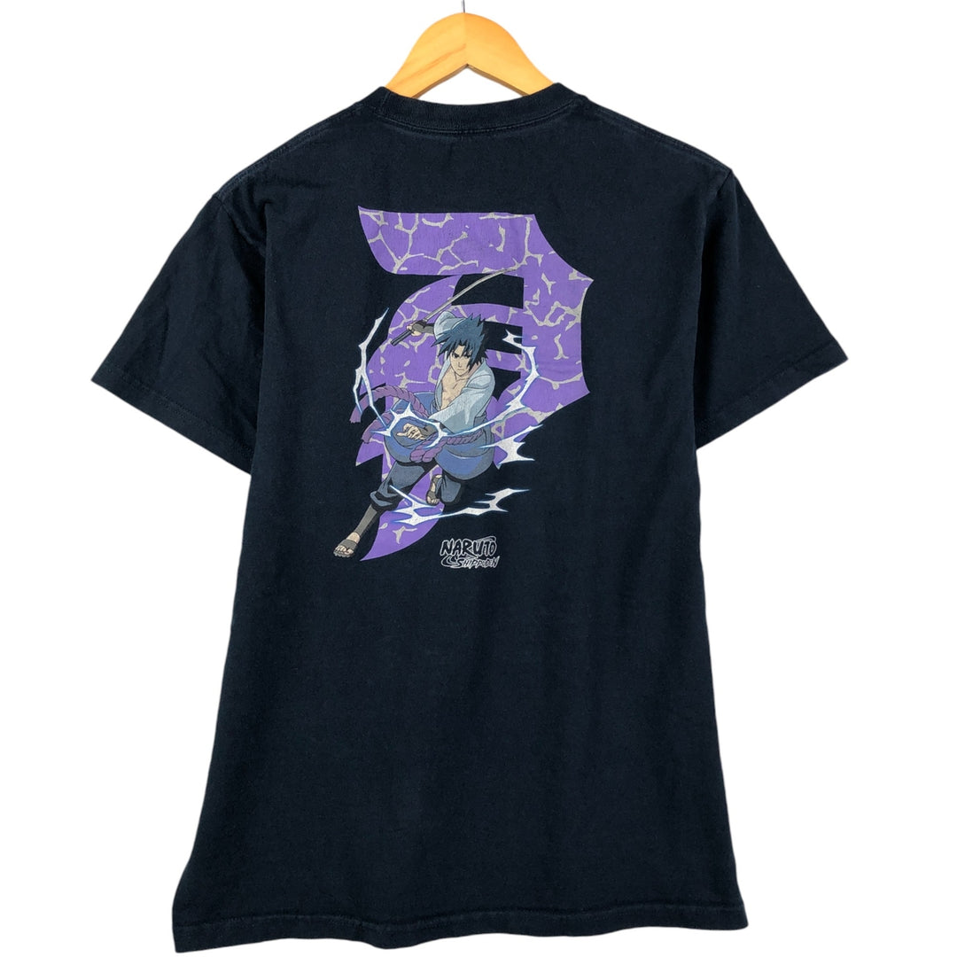 2000'S Primitive NARUTO SHIPPUDEN Anime Character Print T-Shirt, Men's Size Medium cotton black type Vintage Second Hand