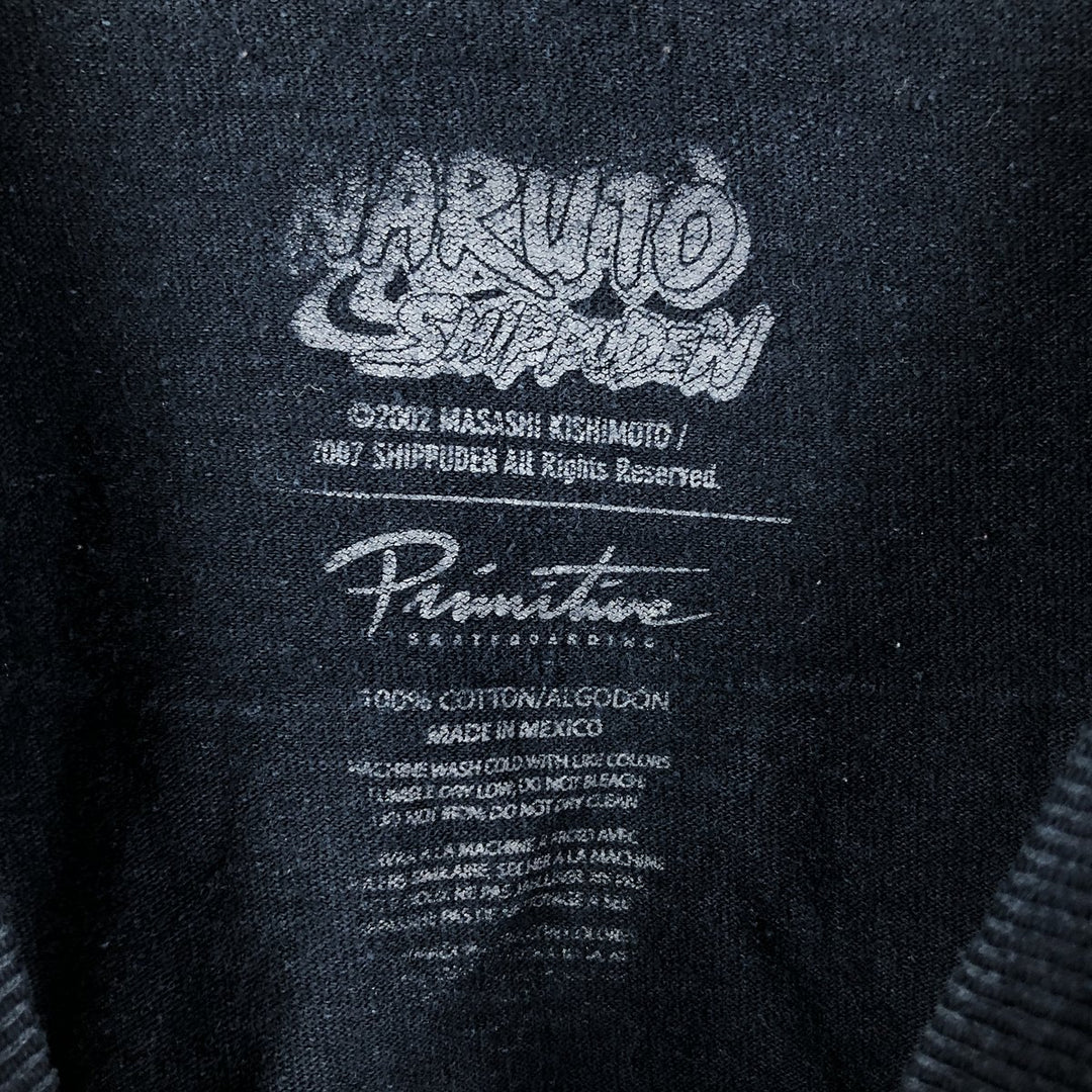 2000'S Primitive NARUTO SHIPPUDEN Anime Character Print T-Shirt, Men's Size Medium cotton black type Vintage Second Hand