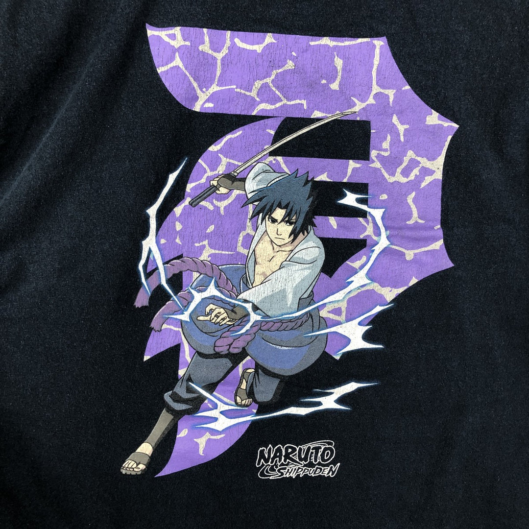 2000'S Primitive NARUTO SHIPPUDEN Anime Character Print T-Shirt, Men's Size Medium cotton black type Vintage Second Hand
