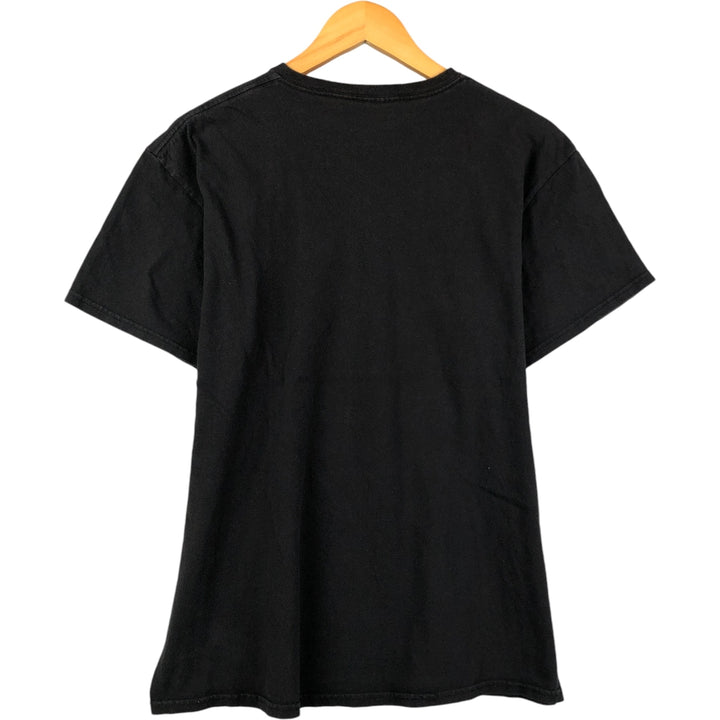 Hunter x Hunter anime character print T-shirt, men's size L (approx.) cotton black type Vintage Second Hand