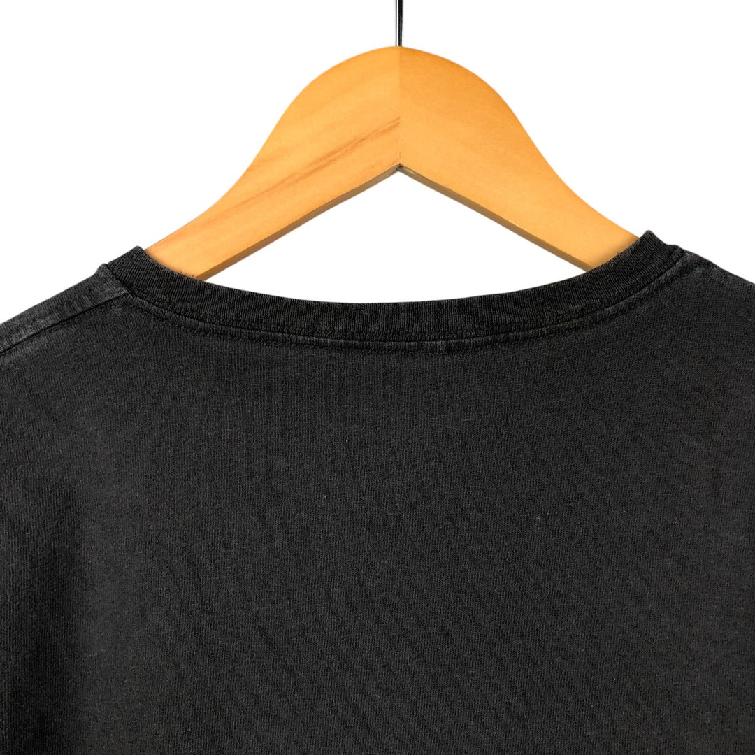 Hunter x Hunter anime character print T-shirt, men's size L (approx.) cotton black type Vintage Second Hand