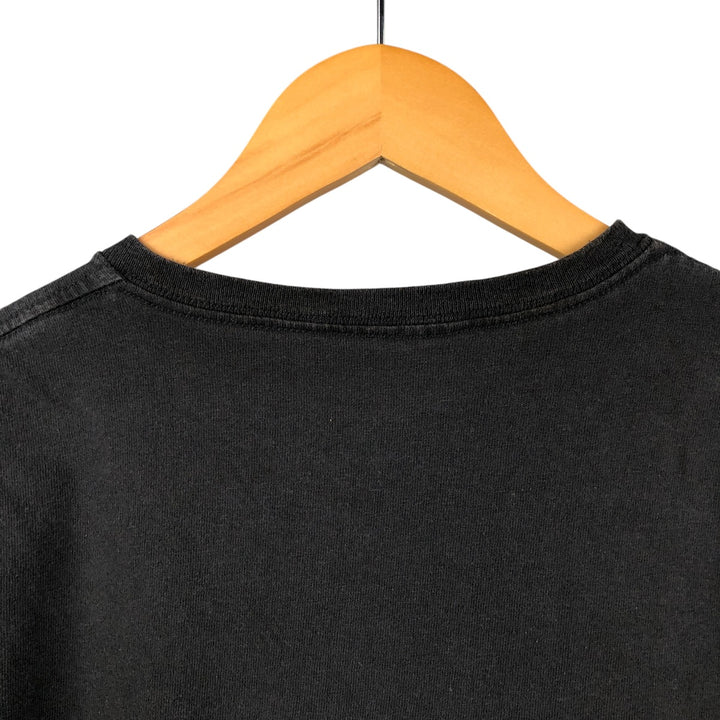 Hunter x Hunter anime character print T-shirt, men's size L (approx.) cotton black type Vintage Second Hand