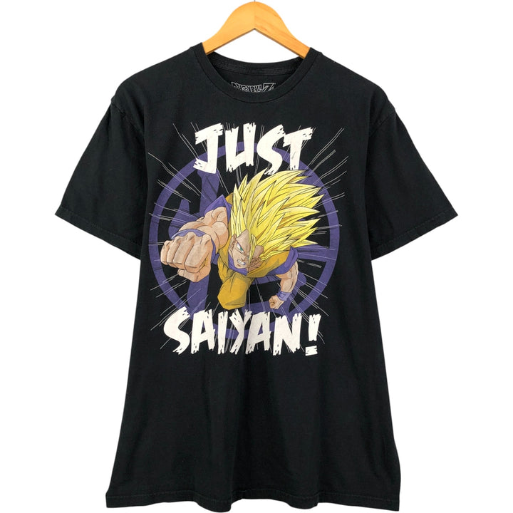 DRAGONBALL Z Dragon Ball Z Super Saiyan Anime Character Print T-Shirt, Men's XL cotton black type Vintage Second Hand