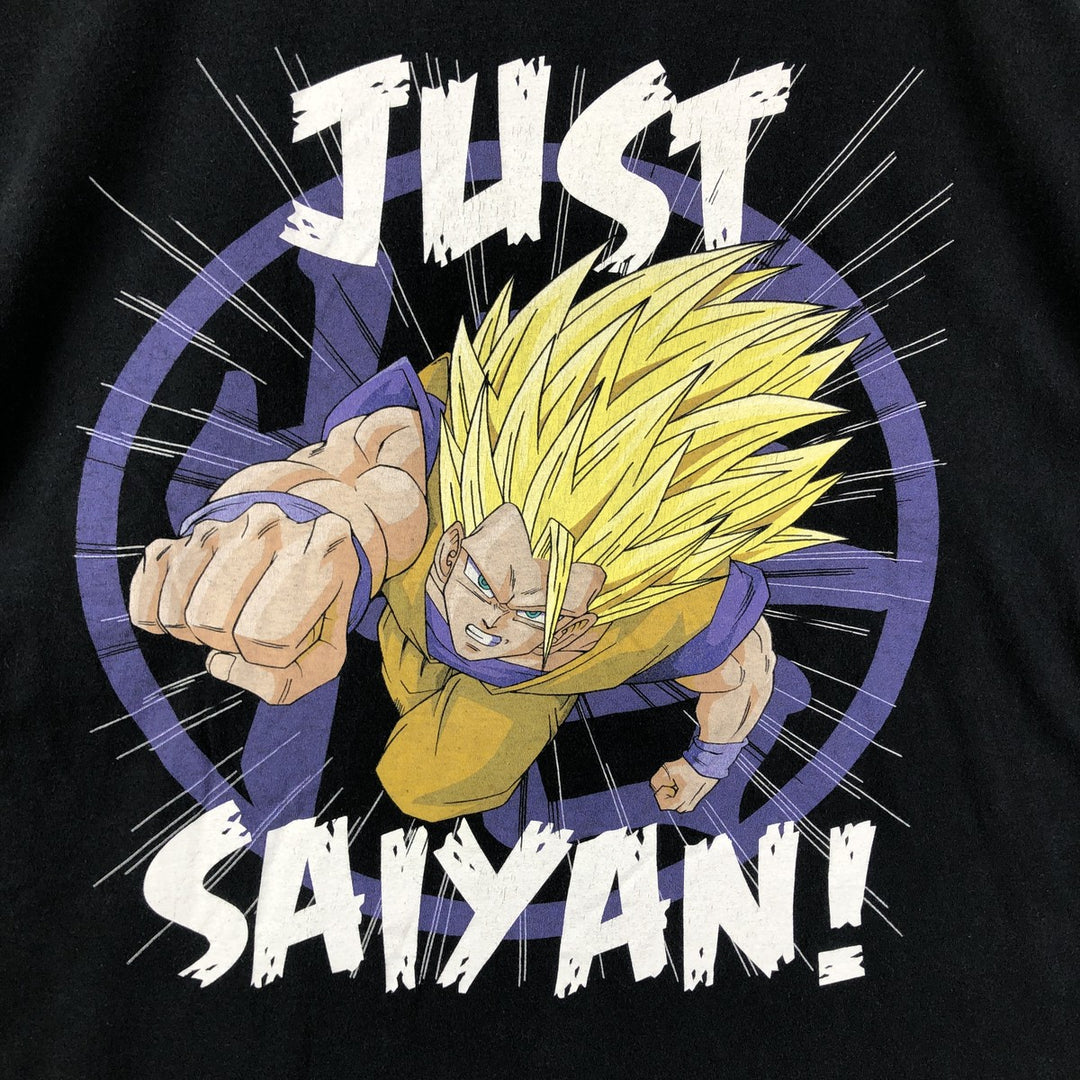 DRAGONBALL Z Dragon Ball Z Super Saiyan Anime Character Print T-Shirt, Men's XL cotton black type Vintage Second Hand