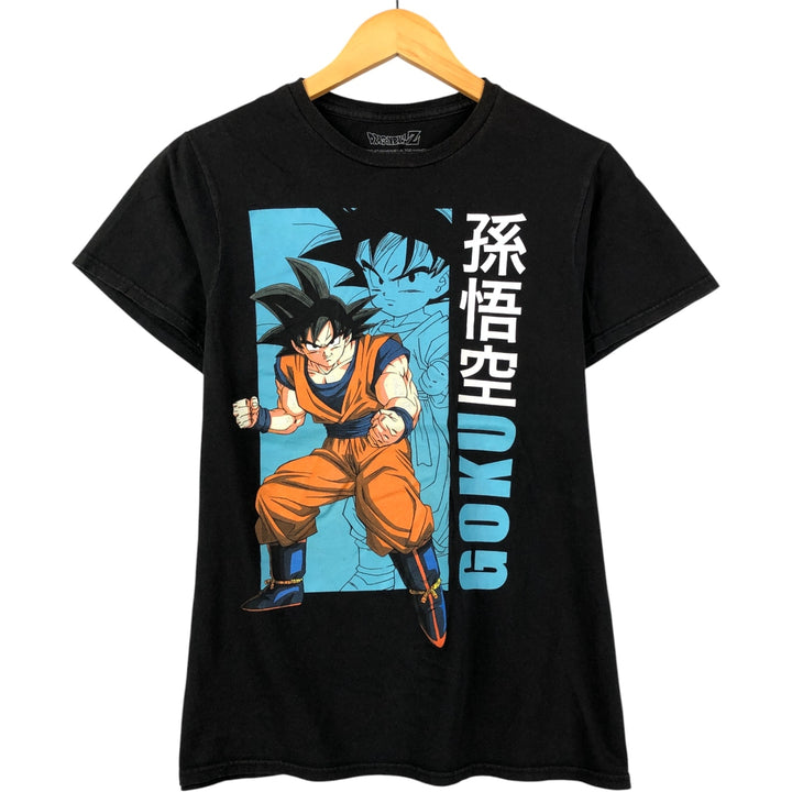 Dragon Ball Z Son Goku Anime Character Print T-Shirt, Men's Medium cotton black type Vintage Second Hand