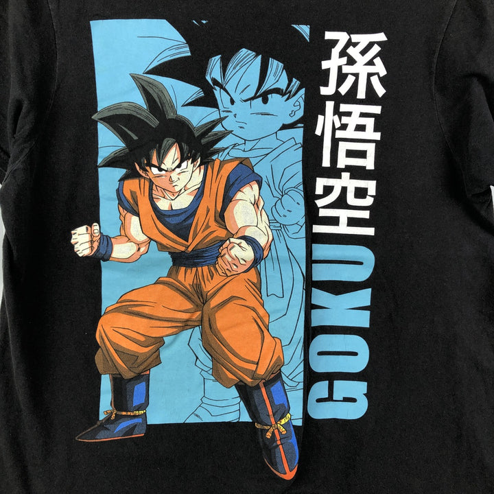Dragon Ball Z Son Goku Anime Character Print T-Shirt, Men's Medium cotton black type Vintage Second Hand