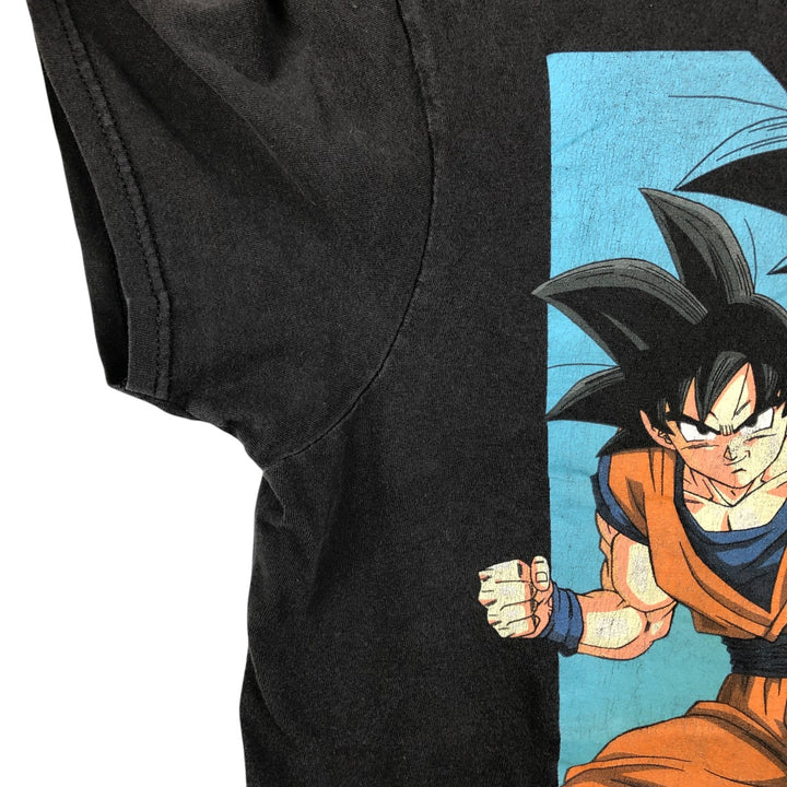 Dragon Ball Z Son Goku Anime Character Print T-Shirt, Men's Medium cotton black type Vintage Second Hand