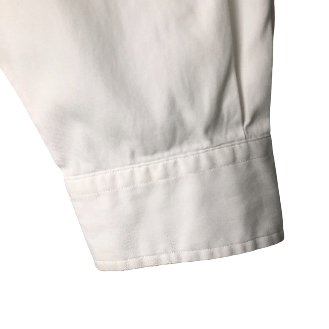 Ralph Lauren YARMOUTH long sleeve button down shirt, men's size L cotton white type Vintage Second Hand