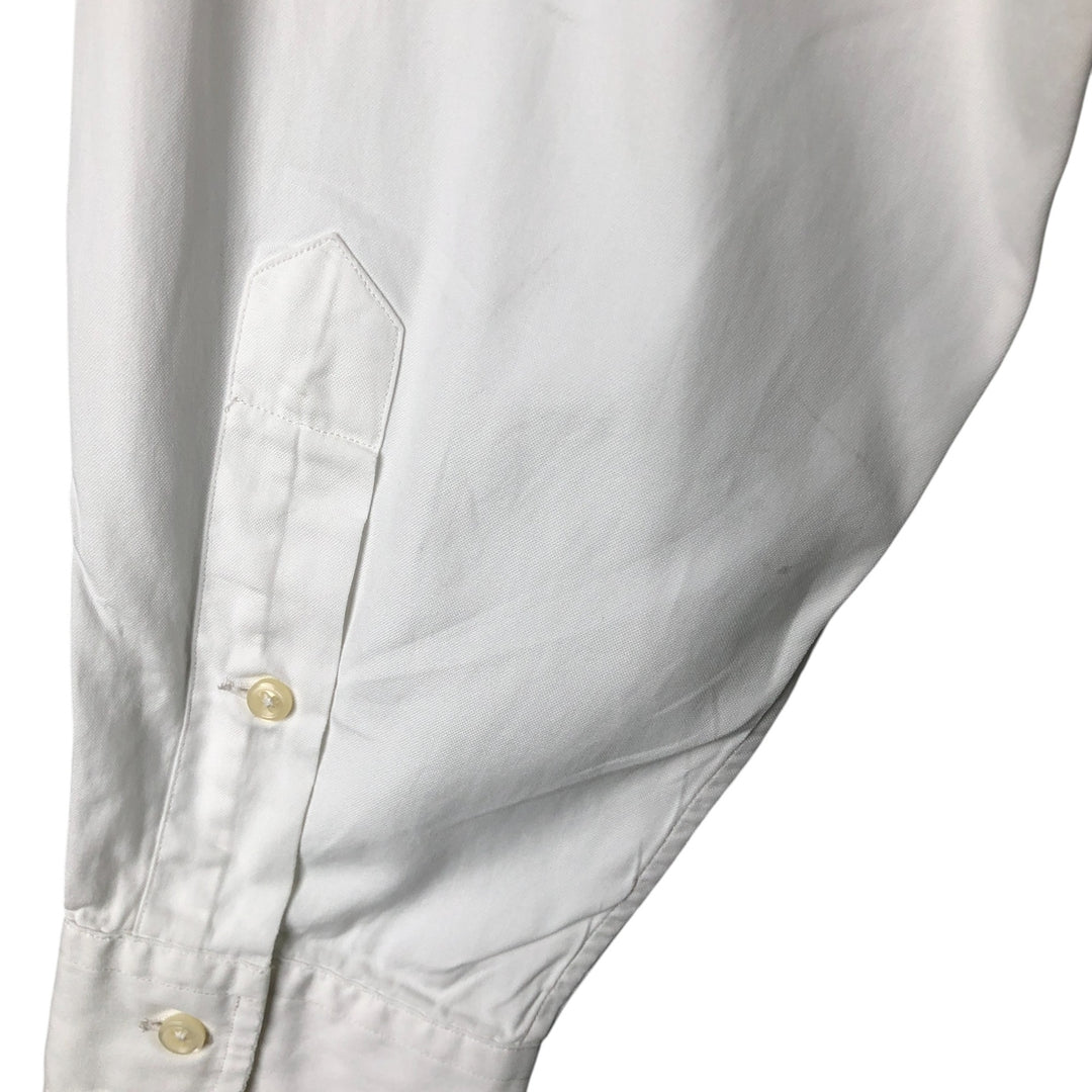 Ralph Lauren YARMOUTH long sleeve button down shirt, men's size L cotton white type Vintage Second Hand