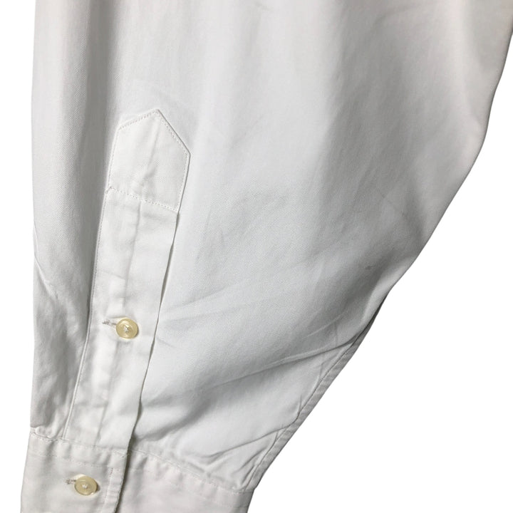 Ralph Lauren YARMOUTH long sleeve button down shirt, men's size L cotton white type Vintage Second Hand