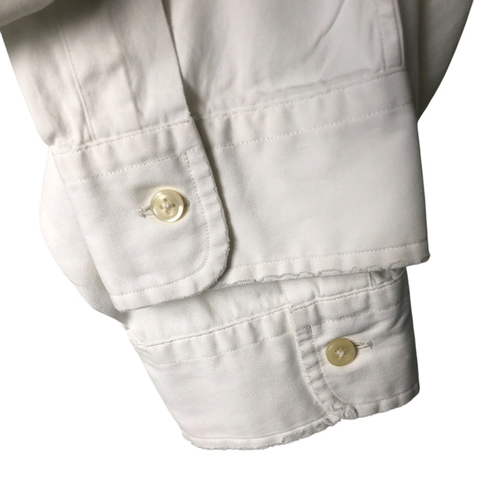 Ralph Lauren YARMOUTH long sleeve button down shirt, men's size L cotton white type Vintage Second Hand