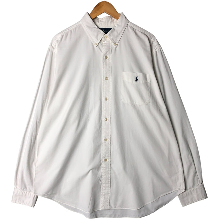 Ralph Lauren Classic Fit Long Sleeve Button Down Shirt Men's XL cotton white type Vintage Second Hand