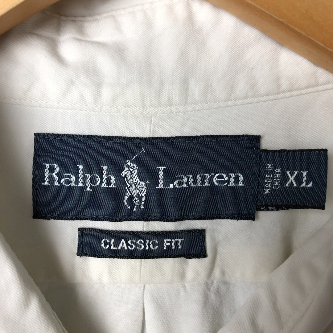 Ralph Lauren Classic Fit Long Sleeve Button Down Shirt Men's XL cotton white type Vintage Second Hand