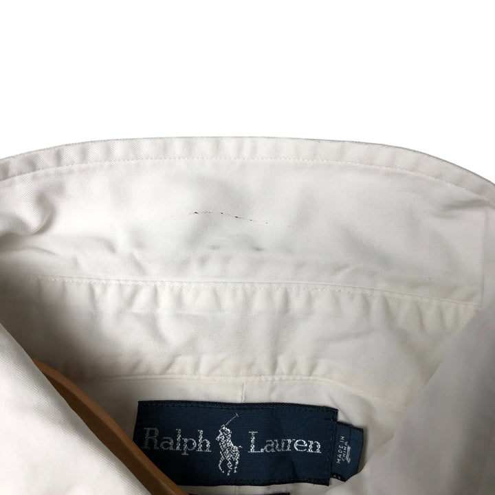 Ralph Lauren Classic Fit Long Sleeve Button Down Shirt Men's XL cotton white type Vintage Second Hand