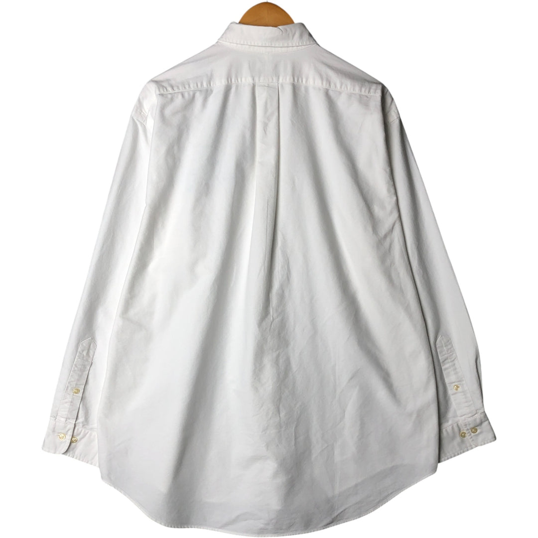 Ralph Lauren YARMOUTH long sleeve button down shirt, men's XL size cotton white type Vintage Second Hand