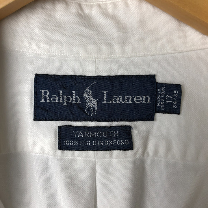 Ralph Lauren YARMOUTH long sleeve button down shirt, men's XL size cotton white type Vintage Second Hand