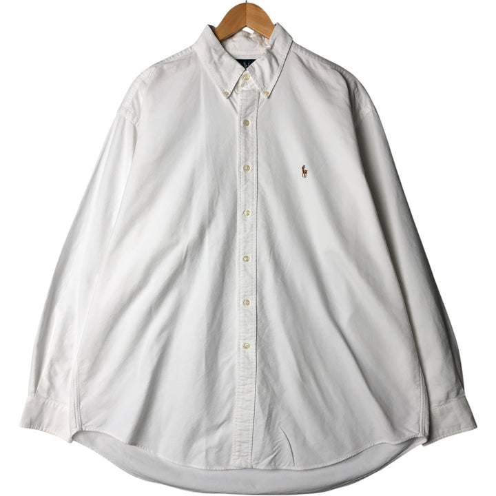 Ralph Lauren BLAKE long sleeve button down shirt, men's XL size cotton white type Vintage Second Hand