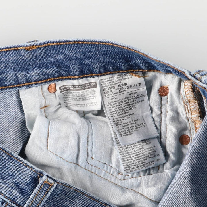 Levi's 501 straight denim pants for men, size W34 cotton blue type Vintage Second Hand