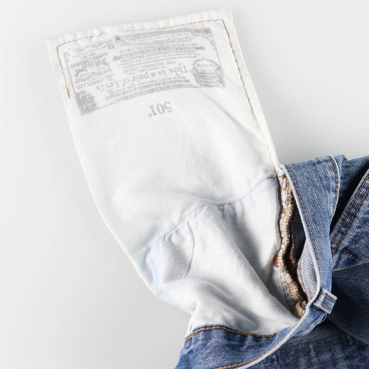 Levi's 501 straight denim pants for men, size W34 cotton blue type Vintage Second Hand
